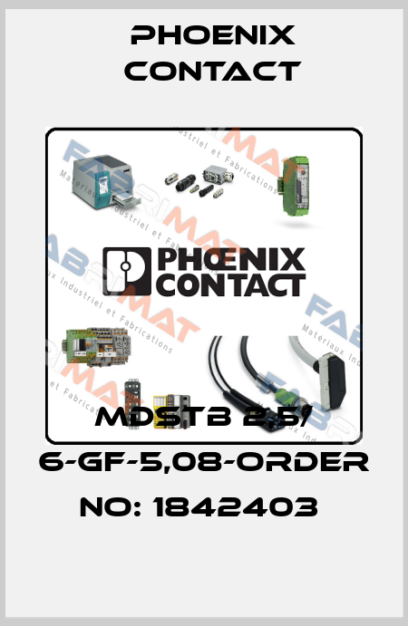 MDSTB 2,5/ 6-GF-5,08-ORDER NO: 1842403  Phoenix Contact