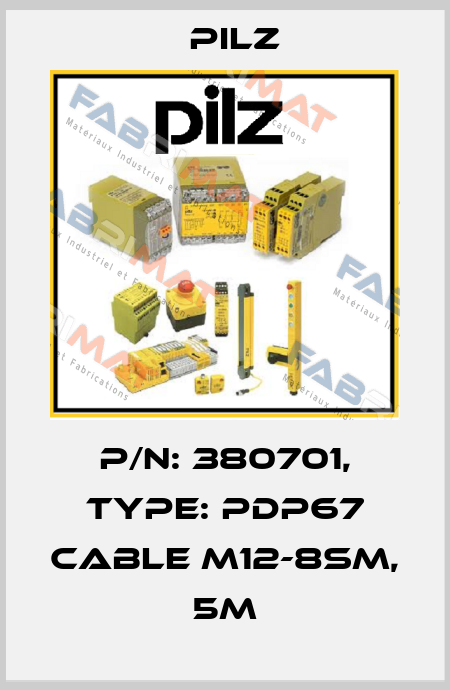 p/n: 380701, Type: PDP67 cable M12-8sm, 5m Pilz