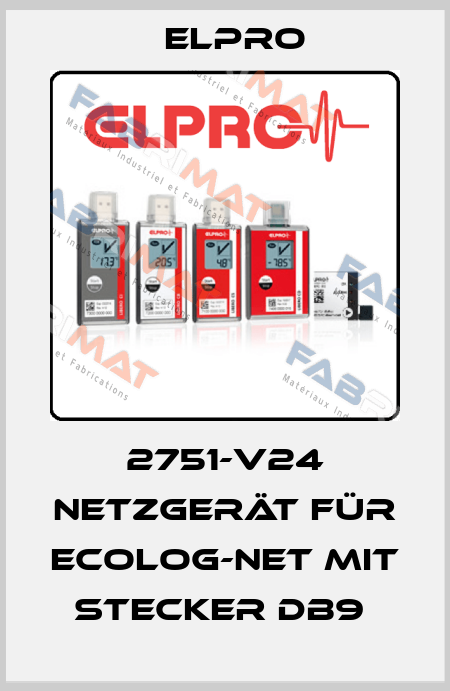2751-V24 Netzgerät für ECOLOG-NET mit Stecker DB9  Elpro