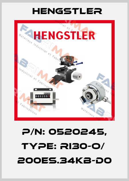 p/n: 0520245, Type: RI30-O/  200ES.34KB-D0 Hengstler