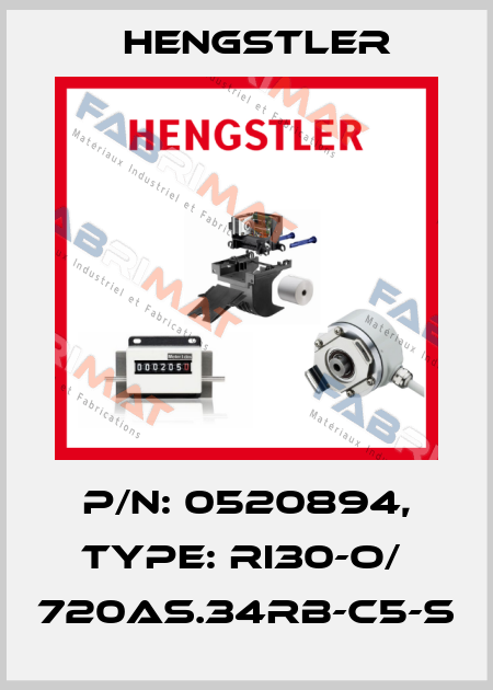 p/n: 0520894, Type: RI30-O/  720AS.34RB-C5-S Hengstler