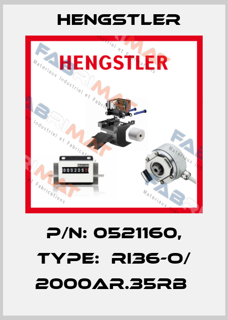 P/N: 0521160, Type:  RI36-O/ 2000AR.35RB  Hengstler