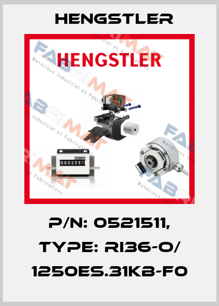 p/n: 0521511, Type: RI36-O/ 1250ES.31KB-F0 Hengstler
