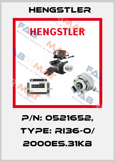 p/n: 0521652, Type: RI36-O/ 2000ES.31KB Hengstler