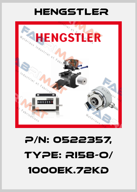 p/n: 0522357, Type: RI58-O/ 1000EK.72KD Hengstler