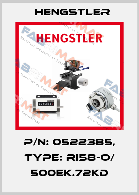 p/n: 0522385, Type: RI58-O/ 500EK.72KD Hengstler