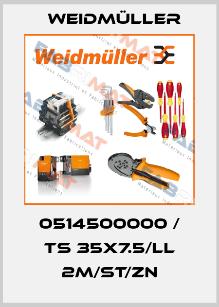 0514500000 / TS 35X7.5/LL 2M/ST/ZN Weidmüller