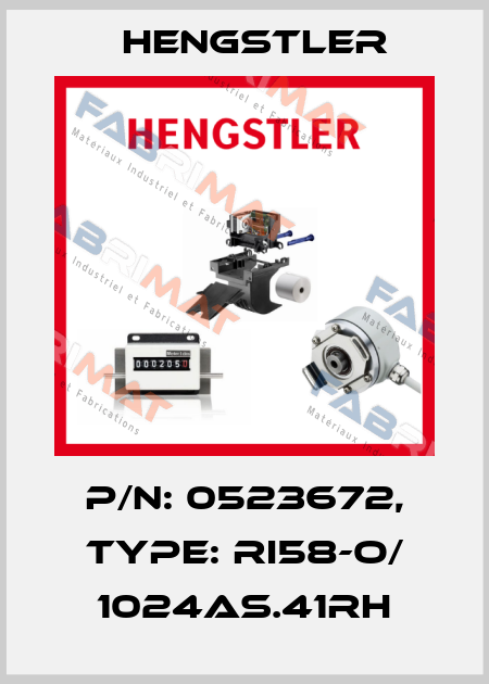p/n: 0523672, Type: RI58-O/ 1024AS.41RH Hengstler