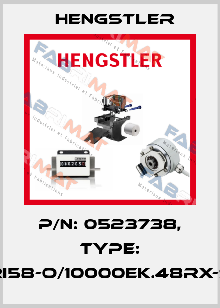 p/n: 0523738, Type: RI58-O/10000EK.48RX-S Hengstler