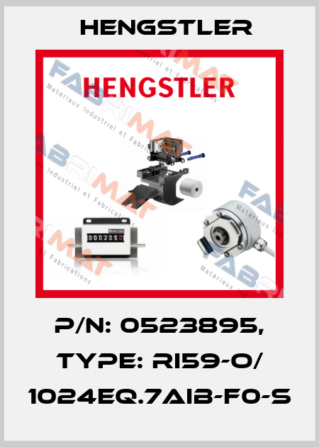 p/n: 0523895, Type: RI59-O/ 1024EQ.7AIB-F0-S Hengstler