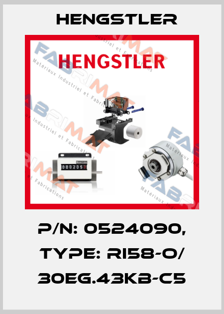 p/n: 0524090, Type: RI58-O/ 30EG.43KB-C5 Hengstler