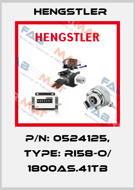 p/n: 0524125, Type: RI58-O/ 1800AS.41TB Hengstler