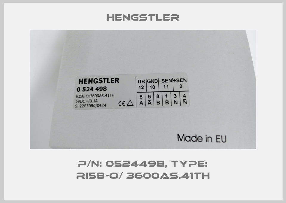 p/n: 0524498, Type: RI58-O/ 3600AS.41TH Hengstler