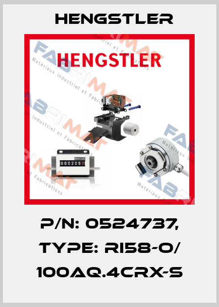 p/n: 0524737, Type: RI58-O/ 100AQ.4CRX-S Hengstler