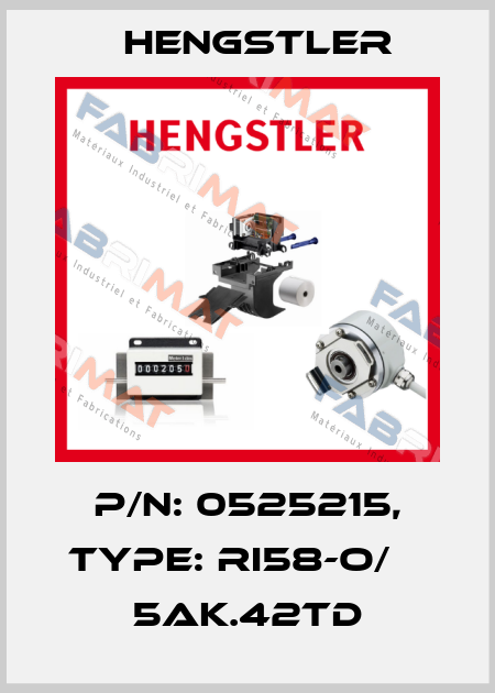 p/n: 0525215, Type: RI58-O/    5AK.42TD Hengstler