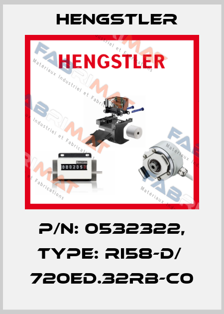 p/n: 0532322, Type: RI58-D/  720ED.32RB-C0 Hengstler