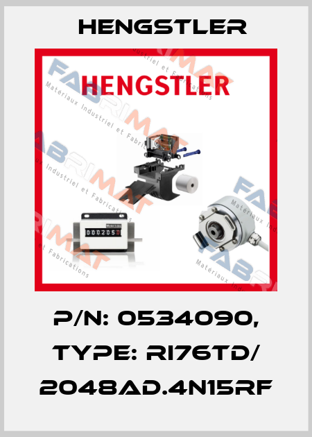 p/n: 0534090, Type: RI76TD/ 2048AD.4N15RF Hengstler
