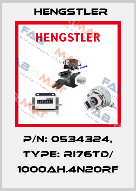 p/n: 0534324, Type: RI76TD/ 1000AH.4N20RF Hengstler