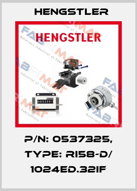 p/n: 0537325, Type: RI58-D/ 1024ED.32IF Hengstler
