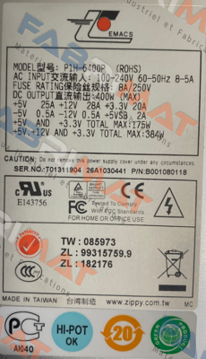 7060 / P1H-5400V ZIPPY TECHNOLOGY CORP.