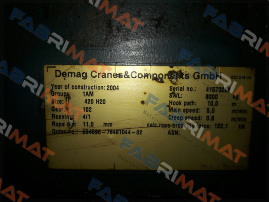 ROPE FOR:41573288  Demag