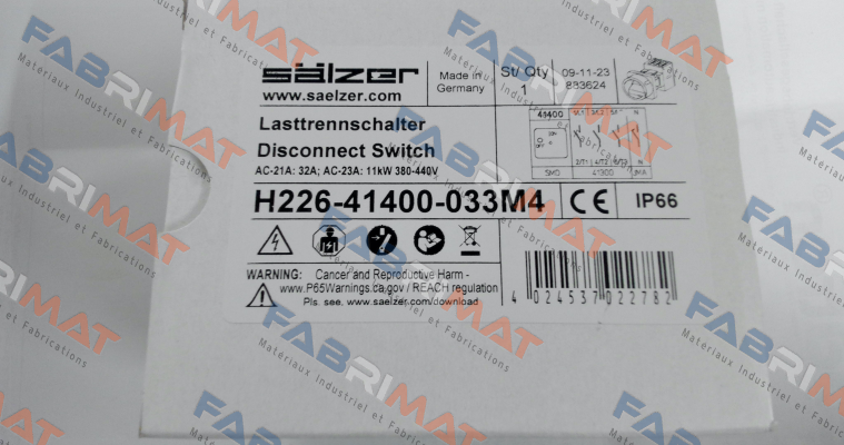 H226-41400-033M4 Salzer