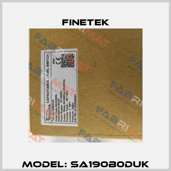 Model: SA190B0DUK Finetek