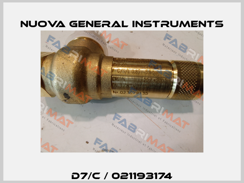 D7/C / 021193174 Nuova General Instruments