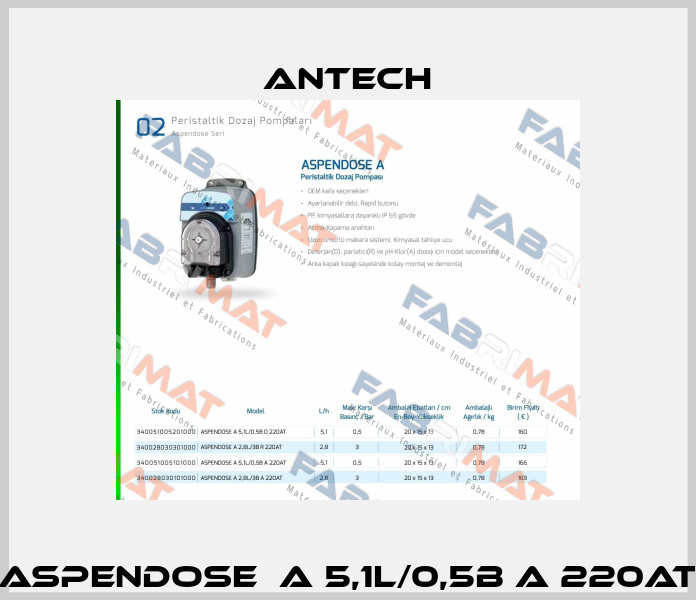 ASPENDOSE  A 5,1L/0,5B A 220AT Antech