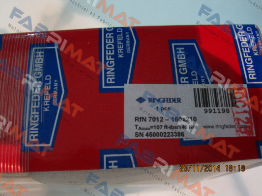 RFN7012 200X260 / UNIT PRICE FOR 100 PCS.  Ringfeder