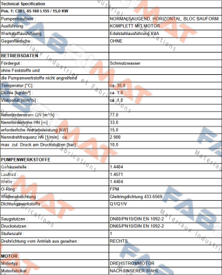 CBFL 65-160 L155 / PN: 25151 Edur