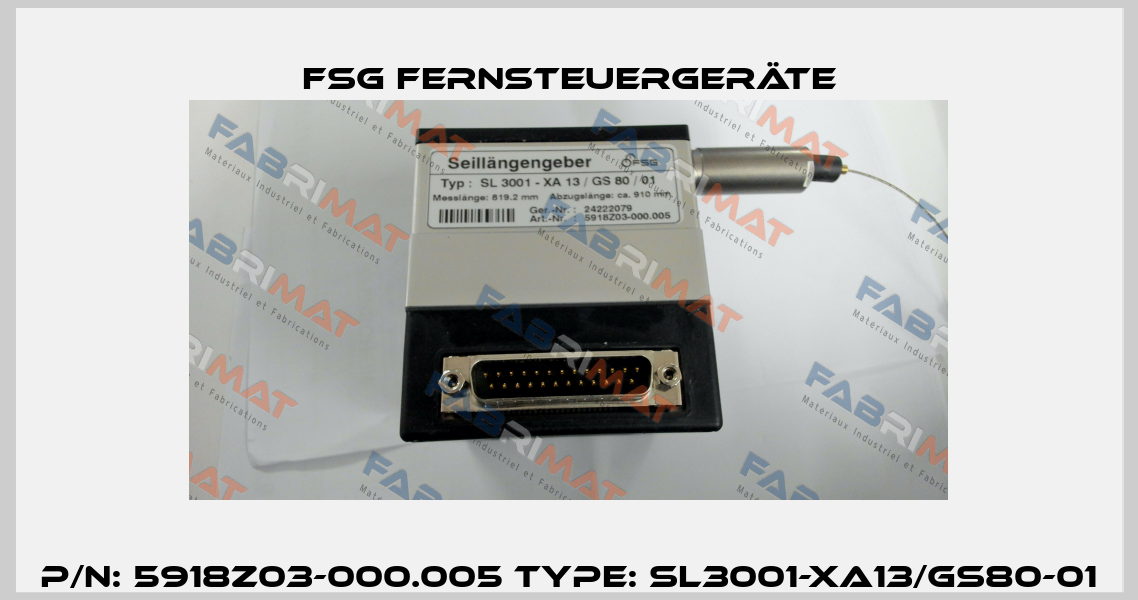 P/N: 5918Z03-000.005 Type: SL3001-XA13/GS80-01 FSG Fernsteuergeräte