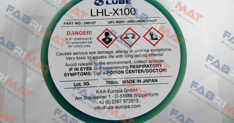 249137  LHL-X100-7 Lube