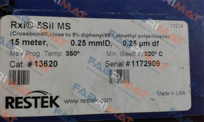 SERIAL:1172909   CAT#13620  RESTEK