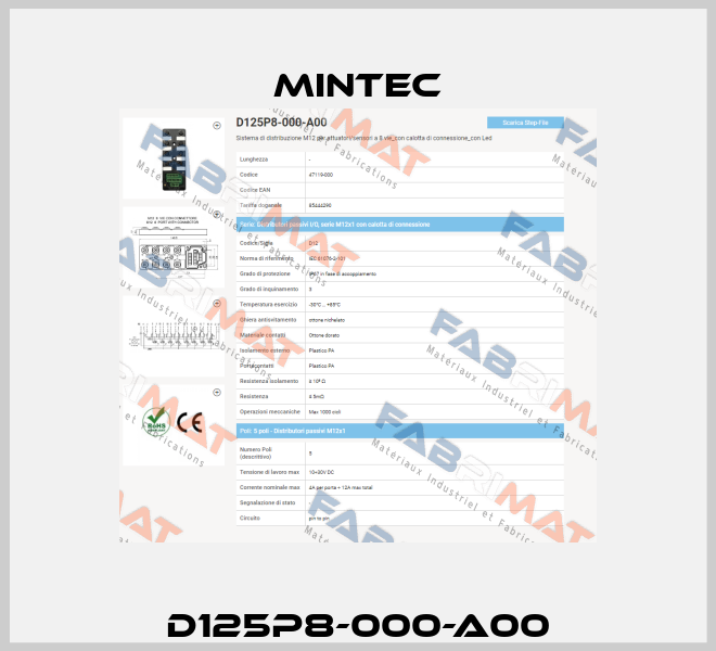 D125P8-000-A00 MINTEC