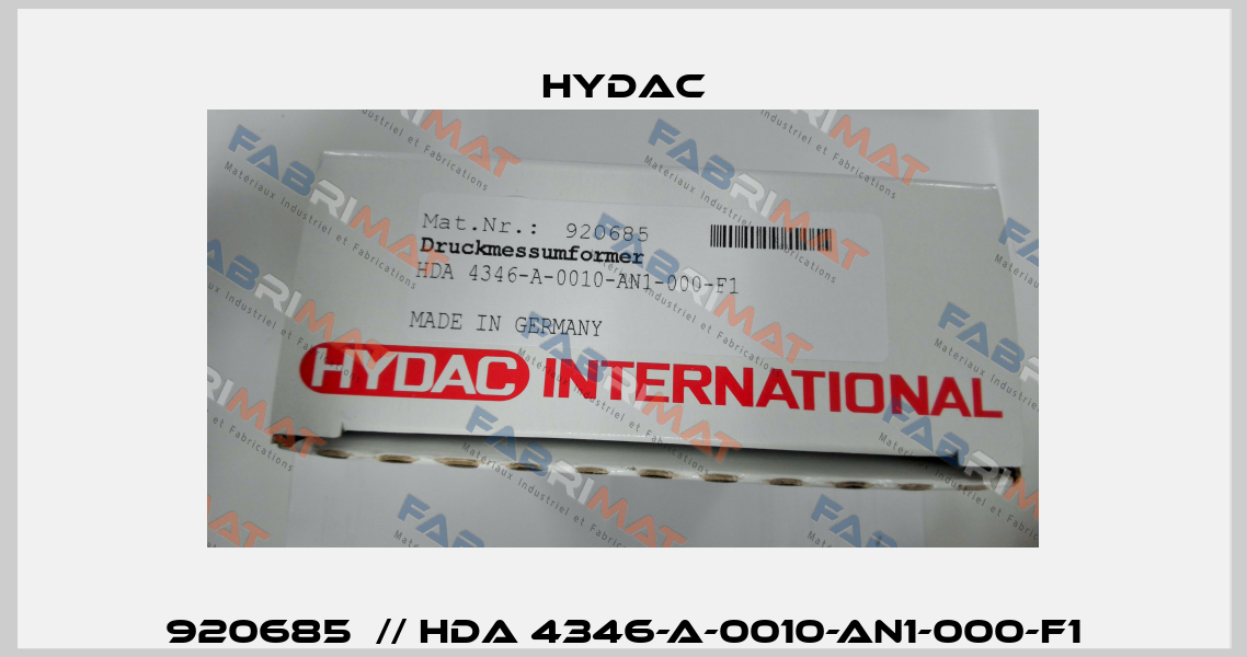 920685  // HDA 4346-A-0010-AN1-000-F1 Hydac