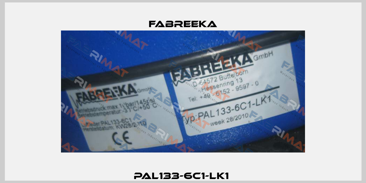 PAL133-6C1-LK1  Fabreeka