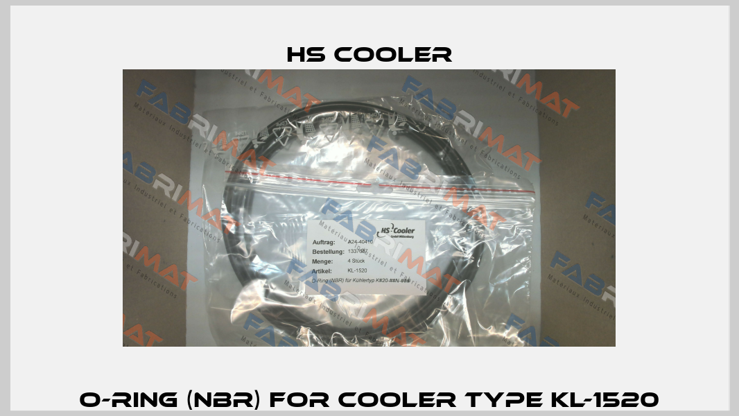 O-ring (NBR) for cooler type KL-1520 HS Cooler