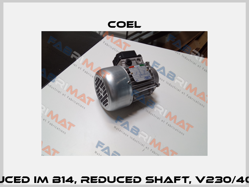 H63A4, 4 poles, 0.12 Kw, reduced IM B14, reduced shaft, V230/400 50Hz, IP55, S3 service 70% Coel