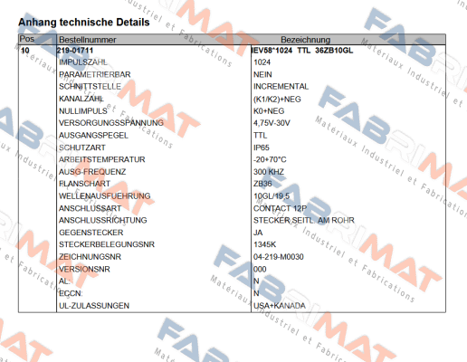 IEV58*1024 TTL 36ZB10GL TR Electronic