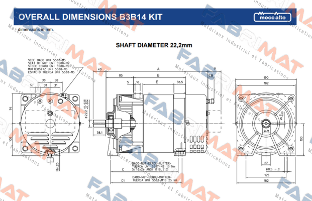 S16W-105 with  B3B14 Kit Mecc Alte