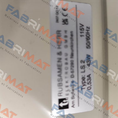 LS 2K Pebble grey RAL 7032 - 115V AC Rübsamen & Herr