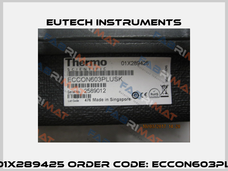 P/N: 01X289425 Order Code: ECCON603PLUSK  Eutech Instruments