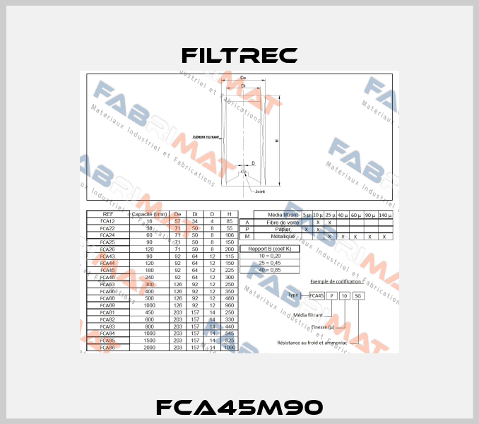 FCA45M90 Filtrec