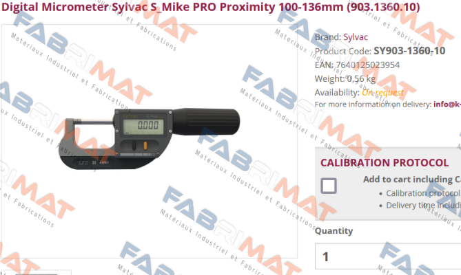 SY903-1360-10 Sylvac