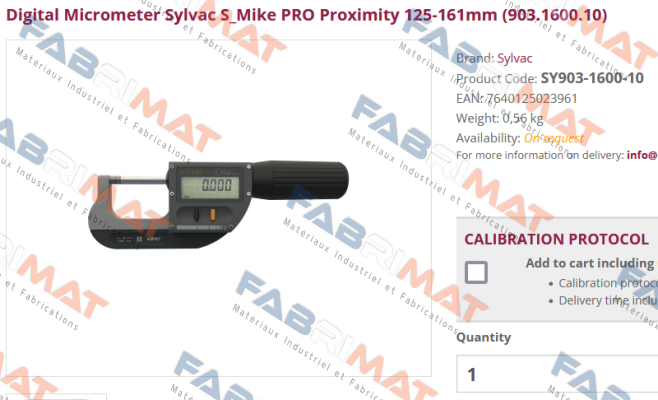 SY903-1600-10 Sylvac