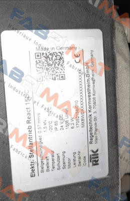 Type REact 15DC RTK Regeltechnik