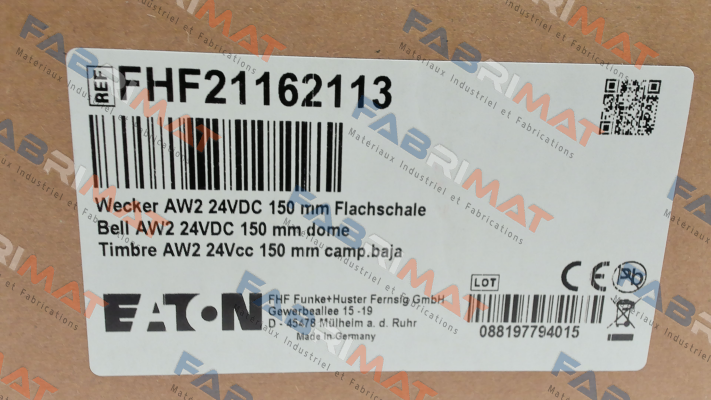 P/N: FHF21162113, Type: AW2 FHF