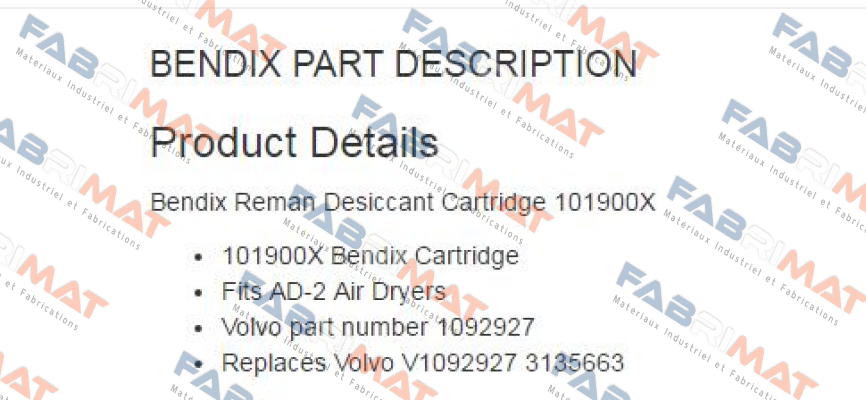 101900X  Bendix