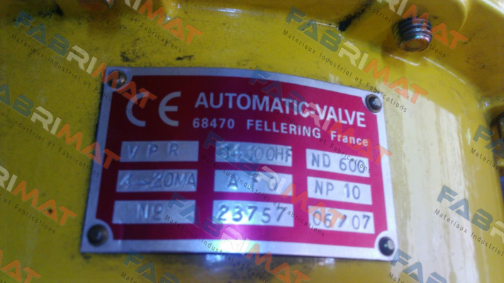 Control valve VPR 34100 HF - DN600 PN10  Automatic Valve